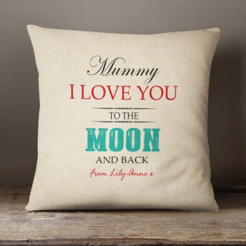 Luxury Personalised Cushion - Inner Pad Included - Love You To the Moon And Back
